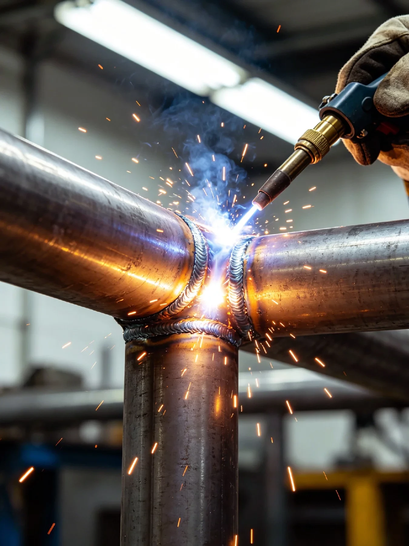 Welded tubular structures and pipe assemblies
