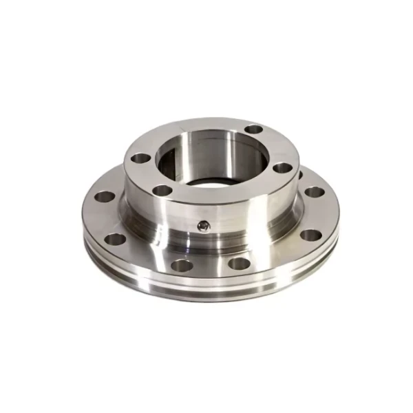 Metal flange with bolt holes