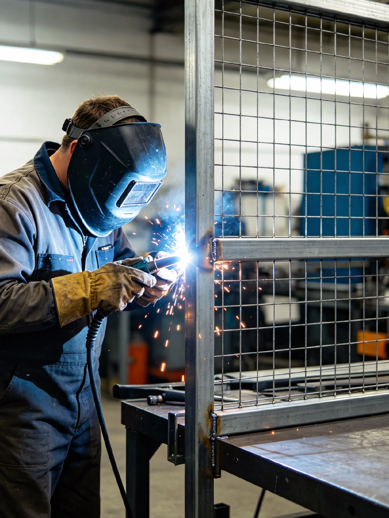 Welded machine guards and safety enclosures