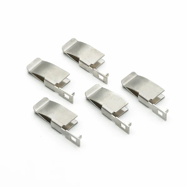 Five metallic clips
