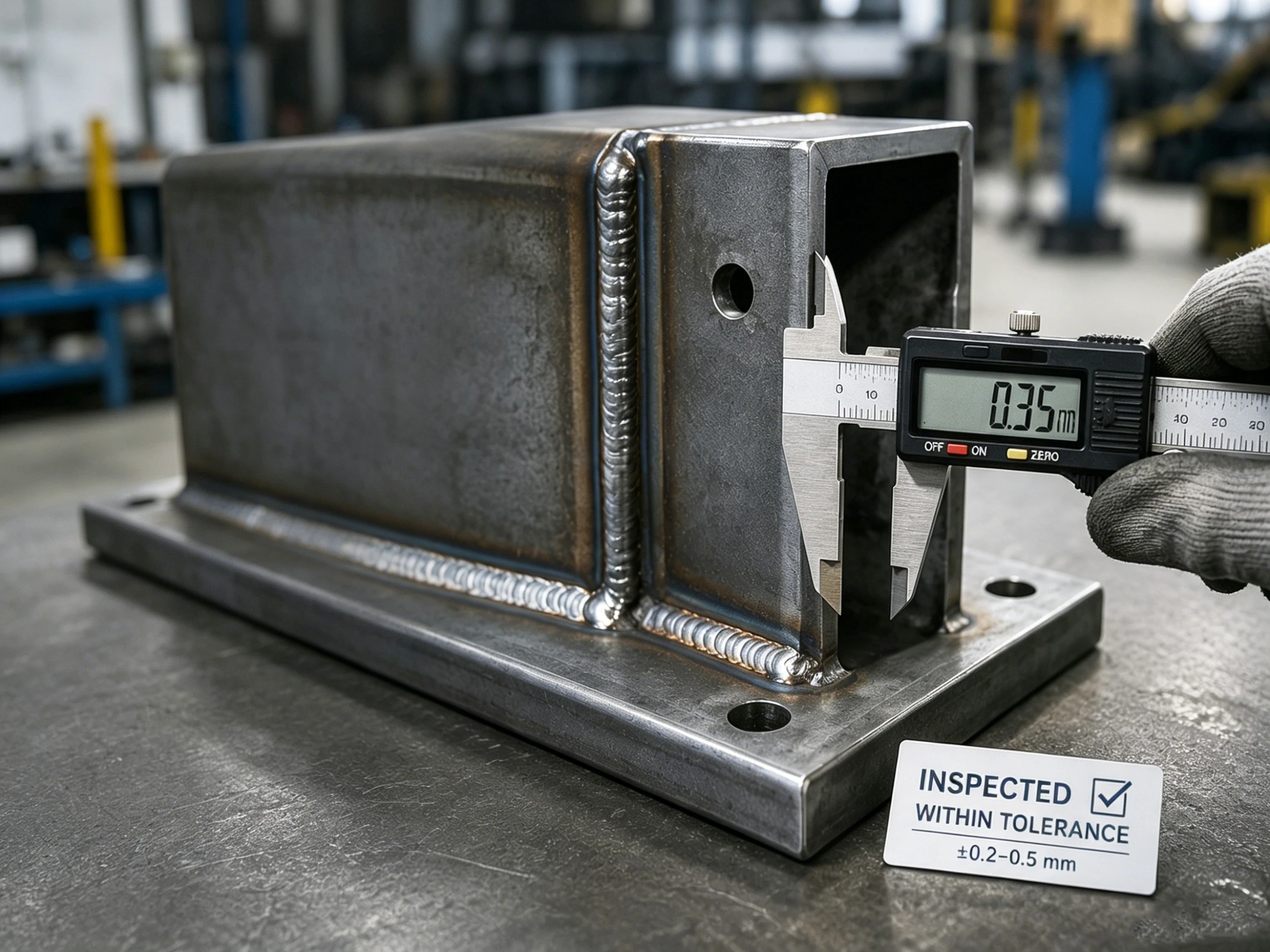 Precision welding service with tight fabrication tolerances
